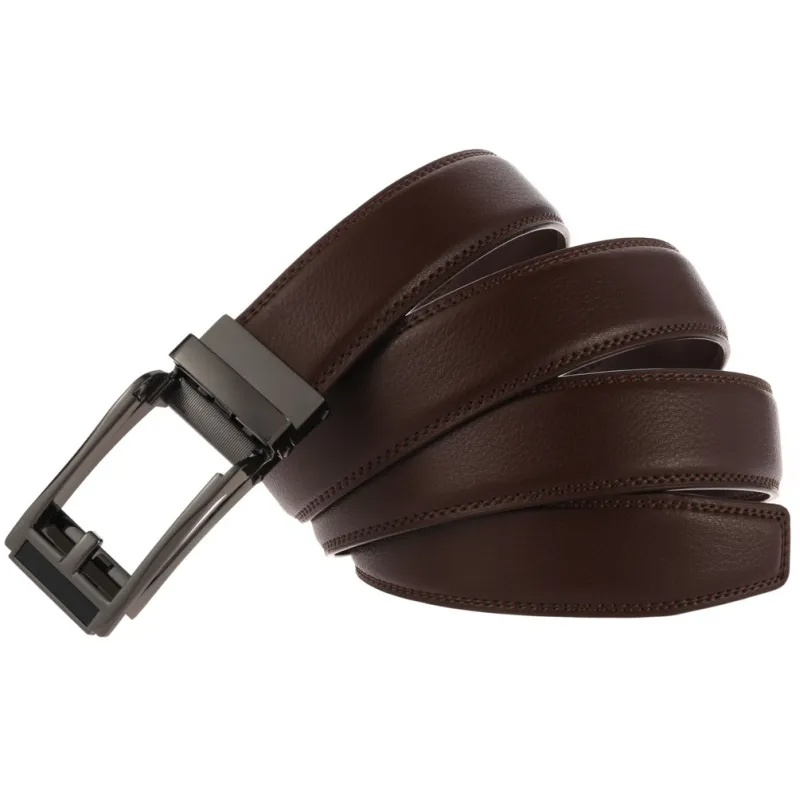 Men Casual Cowhide Automatic Buckle Belt