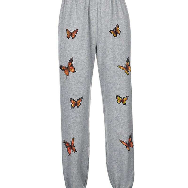 Women'S Fashion Casual Butterfly Printing Sweatpants