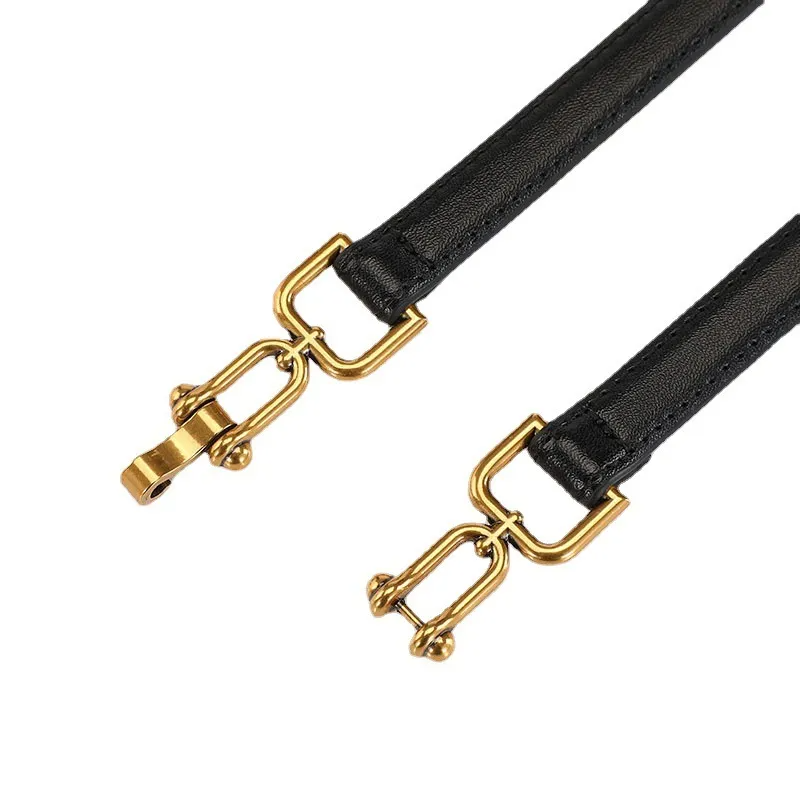 Women Retro Metal Buckle Adjustable Thin Belt