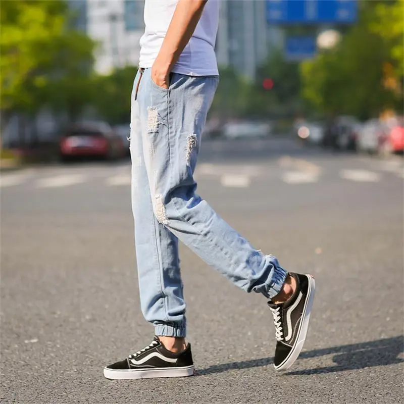 Men'S Fashionable Ripped Denim Jeans