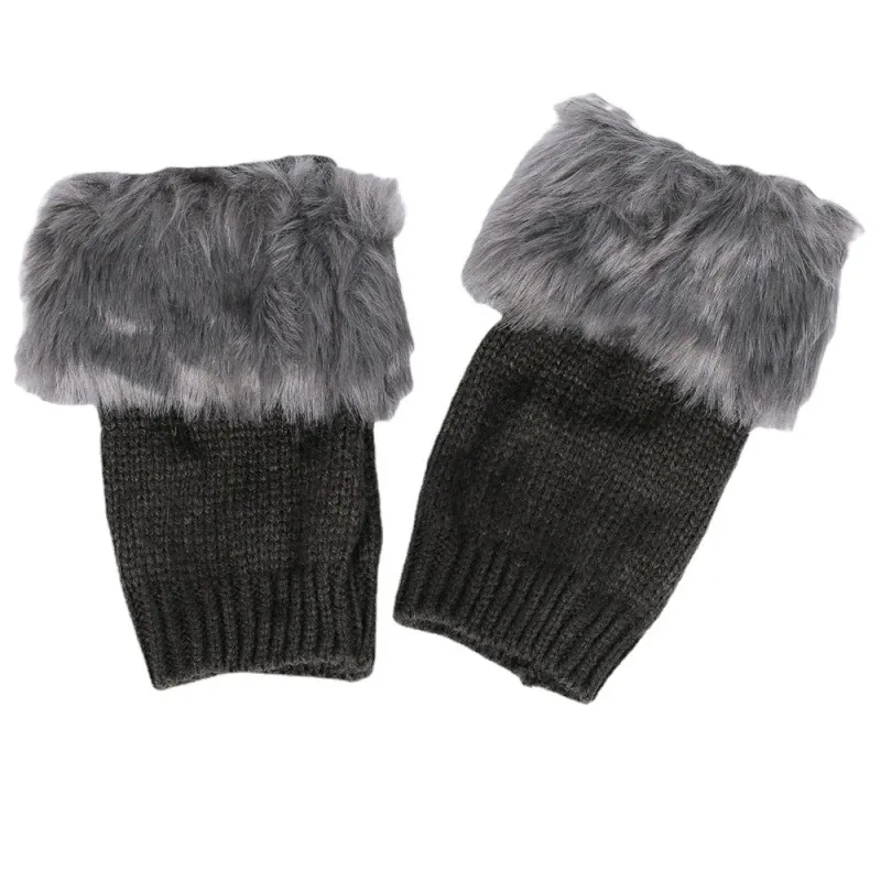 (Buy 1 Get 2) Women Fashion Plush Thickened Warm Knitted Half-Finger Gloves