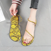 Women Fashion Casual Plus Size Leopard Print Strap Flat Sandals