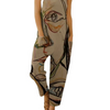 Women Vintage Abstract Print Suspender Jumpsuit