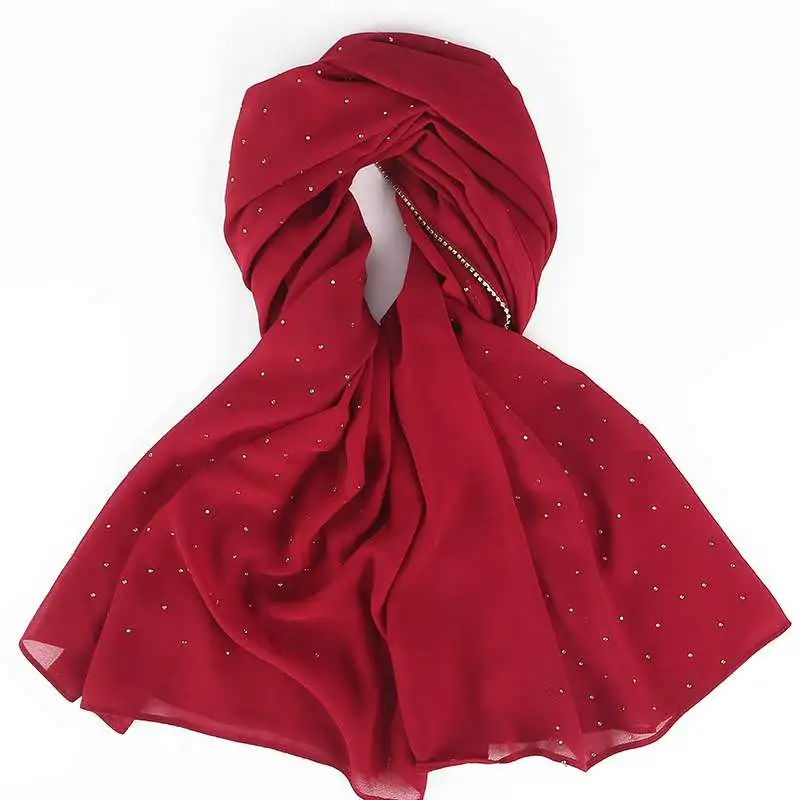 70*180cm Women Fashion Rhinestone Hijab Scarves