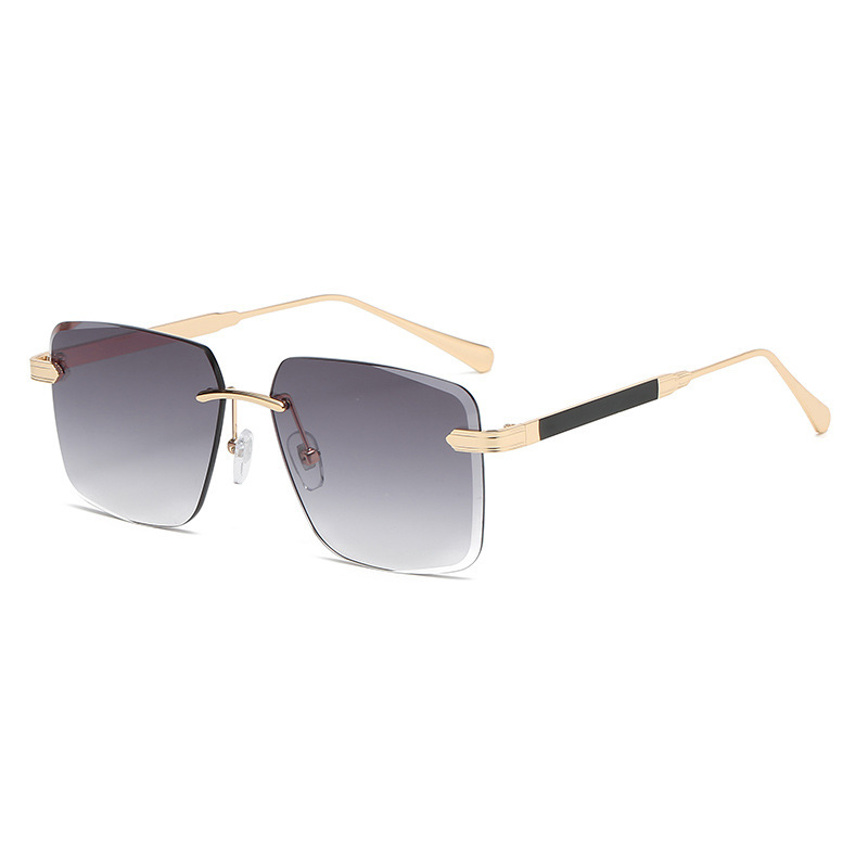 Women Fashion Frameless Cut Edge Square Gradient Sunglasses