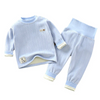 Kids Baby Boys Girls Autumn Winter Casual Cute Solid Color Stripe Long Sleeve Sweatshirts High Waist Trousers Fleece Sets