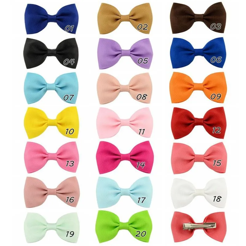 Girls Basic Solid Color Bow Hairpin