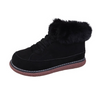 Winter Women Fashion Lace-Up Velvet Warm Solid Color Round Toe Flat Snow Boots