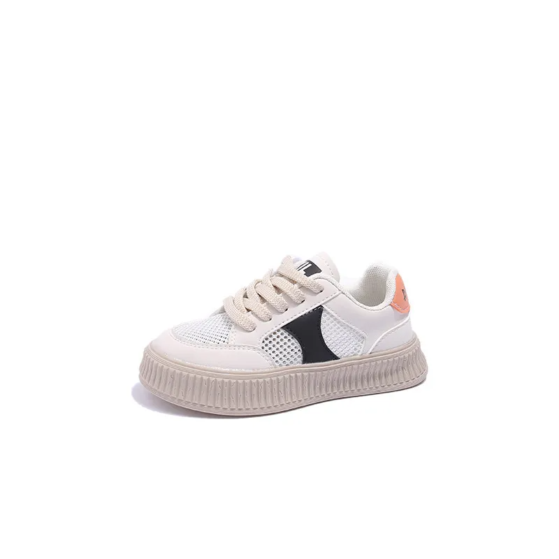 Kids Unisex Fashion Casual Colorblock Breathable Mesh Preppy Lace-Up Sneakers