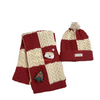 (Buy 1 Get 1) Kids Unisex Autumn Winter Casual Cute Christmas Cartoon Versatile Colorblock Knitwear Scarf Hat Sets