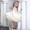 Toddler Girls Fashion Party Cute Sweet Mesh Sequins Long Sleeve Tutu Princess Dress