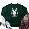 Easter Fashion Women'S Long Sleeve Bunny Print Round Neck Sweatshirt