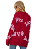 Women Simple Fashion Love Alphabet Jacquard Large Size Pullover Knitted Sweater