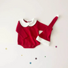 Kids Baby Boys Girls Fashion Casual Cute Christmas Long Sleeve Lapel Bodysuit