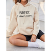 Fashion Women Casual Autumn Street Letter Print Pocket Hoodie