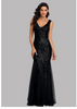 Women Fashion Sexy V Neck Mermaid Sequin Party Maxi Dress