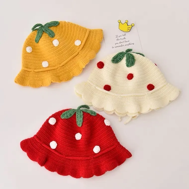 (Buy 1 Get 1) Kids Casual Cute Polka Dot Knitwear Fisherman Hat