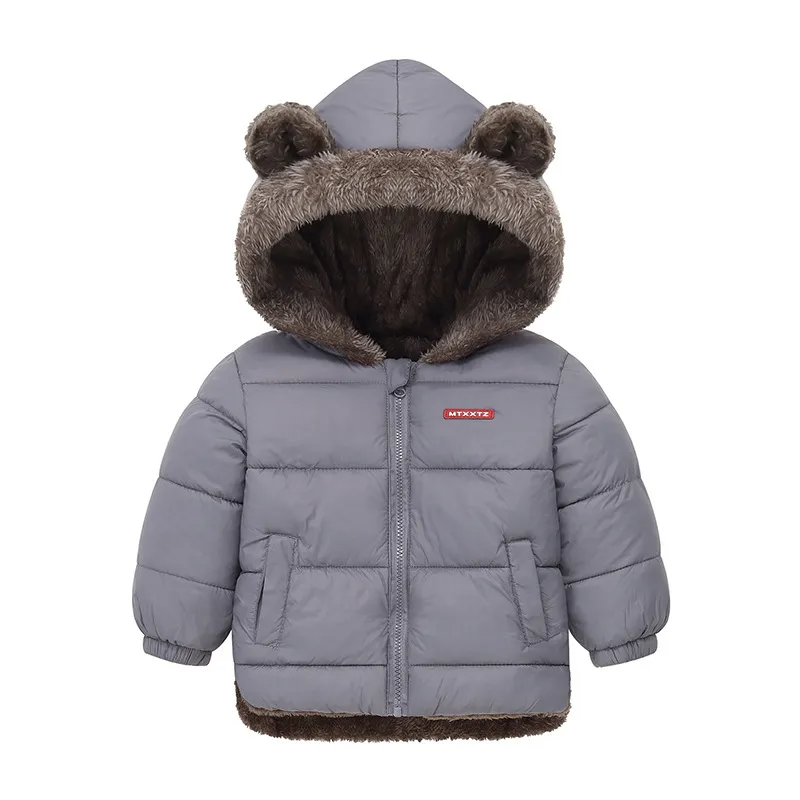 Kids Toddler Girls Boys Autumn Winter Fashion Casual Cute Solid Color Woollining Padded Coat