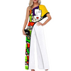 Women Wide Leg Pants Fashion Print Pattern Jumpsuit