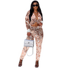 Women'S Fashion Casual Ripple Print Long Sleeve Shirt Trousers Two-Piece Set