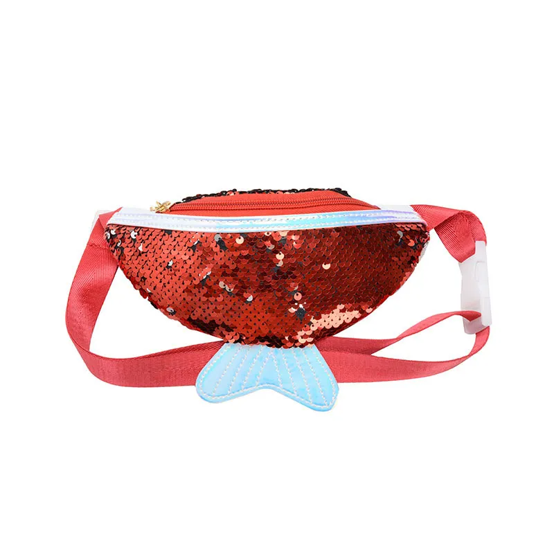 Kids Girls Cute Sequin Shiny Mermaid Waist Bag