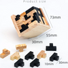 Creative 3D Wooden Cube Puzzle Ming Luban Interlocking Educational Toys For Children Kids Brain Teaser Early Learning Toy Gift