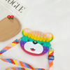 Kids Girls Fashion Sweet Candy Cute Cartoon Bear Silicone Mini Crossbody Bag