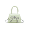 Kids Girls Fashion Sweet Cute Solid Color Bow Mini Flap Square Chain Handle Crossbody Bag