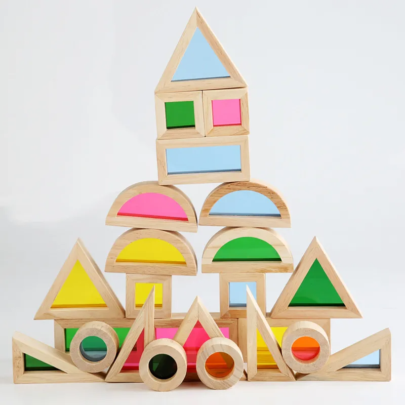 Children Kids Baby Fashion Kaleidoscope Building Blocks Puzzle Shape Color Cognitive Toys