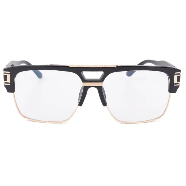 Classic Glamour Mirrored Retro Square Frame Men Sunglasses