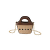 Kids Girls Fashion Sweet Cute Letters Straw Woven Mini Zipper Crossbody Bag