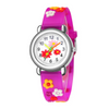 Kids Cartoon Watch 3d Embossed Bump Cute Floral Pattern Plastic Strap Watch