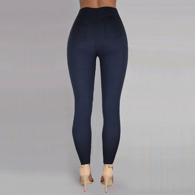 Solid Color Casual Leggings Pencil Pants