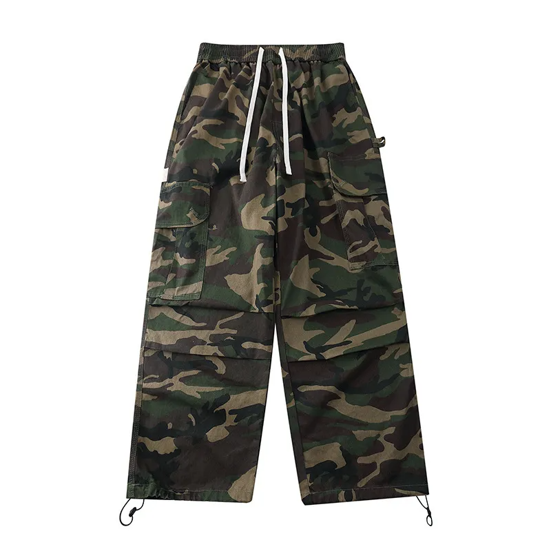 Men And Women Casual Camouflage Printed Loose Toe Cargo Pants