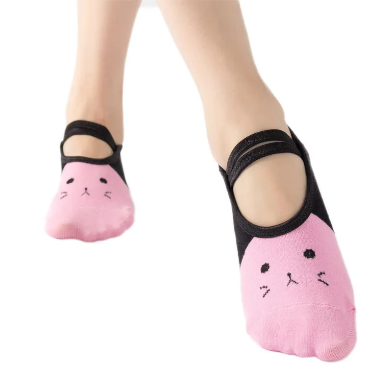 Kids Fashion Ballet Yoga Non-Slip Lace-Up Socks