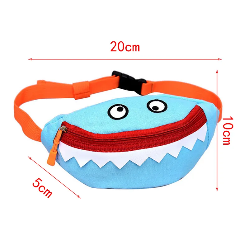 Kids Casual Cute Cartoon Funny Face Pattern Color Blocking Waist Bag