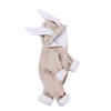 Kids Baby Boys Girls Autumn Winter Casual Cute Solid Color Stripe Rabbit Ears Fleece Long Sleeve Hooded Jumpsuit