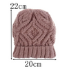 (Buy 1 Get 1) Fashion Diamond Pattern Solid Color Thick Wool Knitted Hat