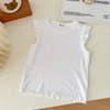 (Buy 1 Get 1) Children Kids Baby Fashion Girls Ruffle Sleeve Solid Color T-Shirt