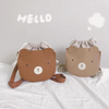 (Buy 1 Get 2) Kids Girls Fashion Sweet Cute Solid Color Cartoon Rabbit Bear Shape Drawstring Backpacks Bag