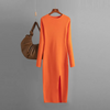 (Buy 1 Get 1) Women Basic Autumn And Winter Casual Solid Color Long Sleeve Knitted Dress