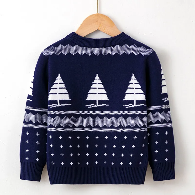 Kids Toddler Boys Girls Fashion Casual Christmas Long Sleeve Round Neck Knitwear