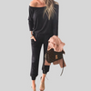 Women Solid Color Casual Long Sleeve Pocket Lace Jumpsuit