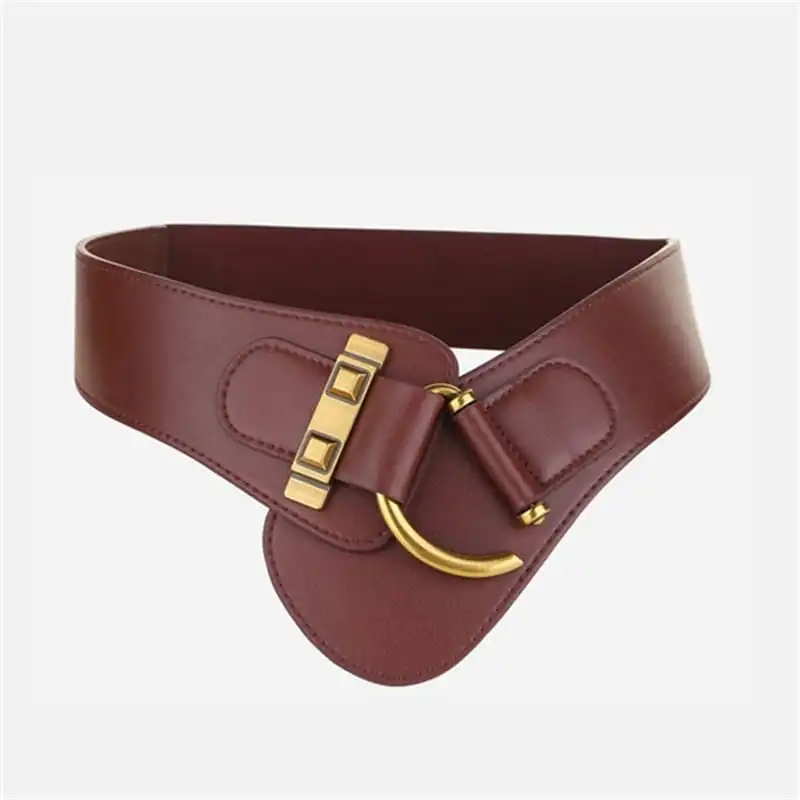 Women Fashion Stretch Wide PU Belt