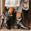 Women Vintage Bohemian Lace-Up Short Boots