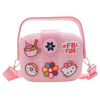 Kids Girls Fashion Sweet Candy Color Cartoon Bunny Fish Duck Dinosaur Flower Silicone Mini Square Handle Crossbody Bag