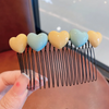 (Buy 1 Get 2) Kids Girls  Candy Color Floral Heart Star Comb Hair Card