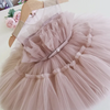 Kids Toddler Girls Fashion Party Cute Sweet Solid Color Bow Pleated Sleeveless Mesh Party Tutu Dress