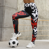 Women Block Color Butterfly Graphic Print Sports Leggings