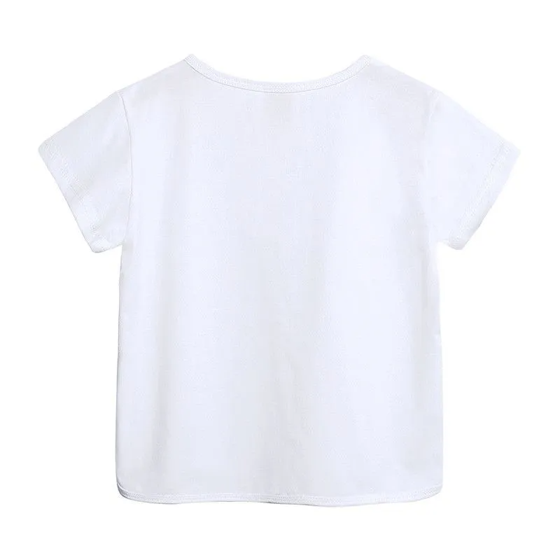 Boy Girl 1-7T Kid Candy Color Short Sleeves T-Shirt